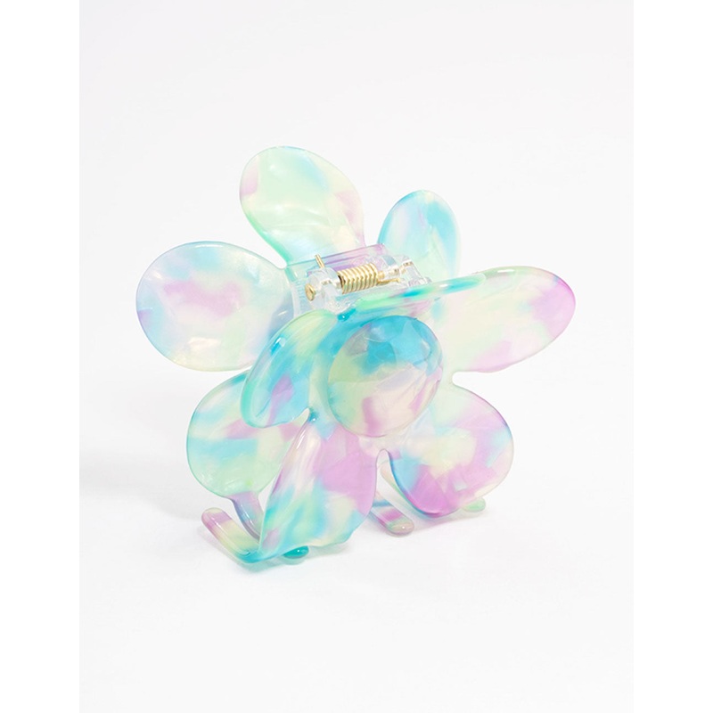 Plastic Statement Flower Claw Clip