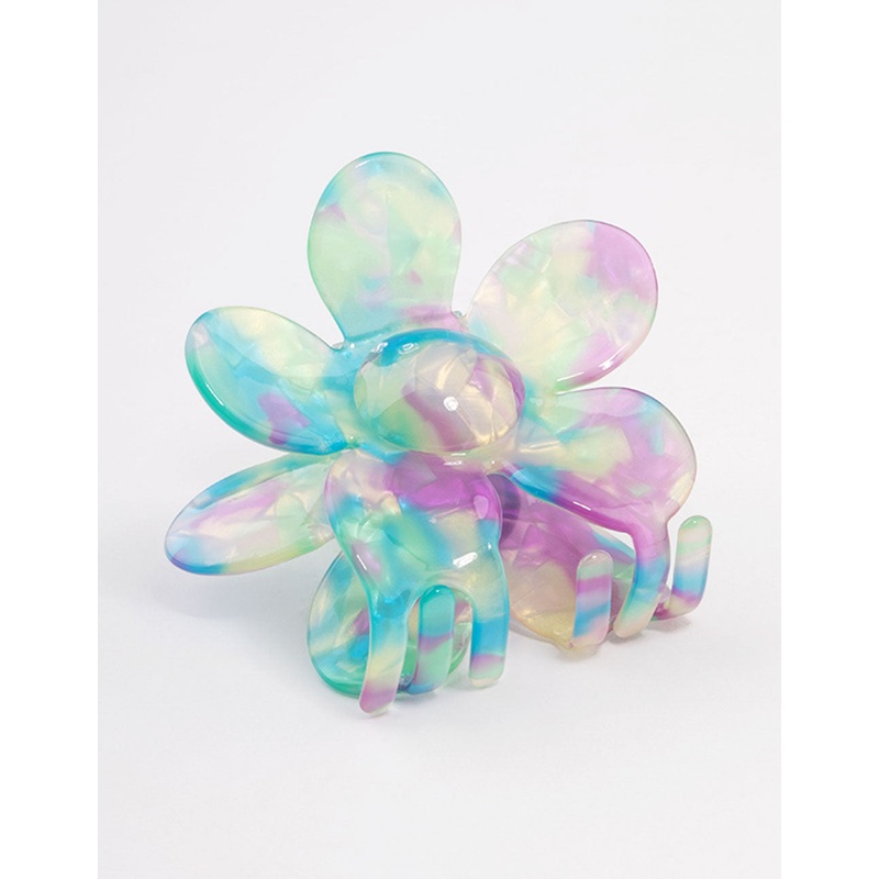 Plastic Statement Flower Claw Clip