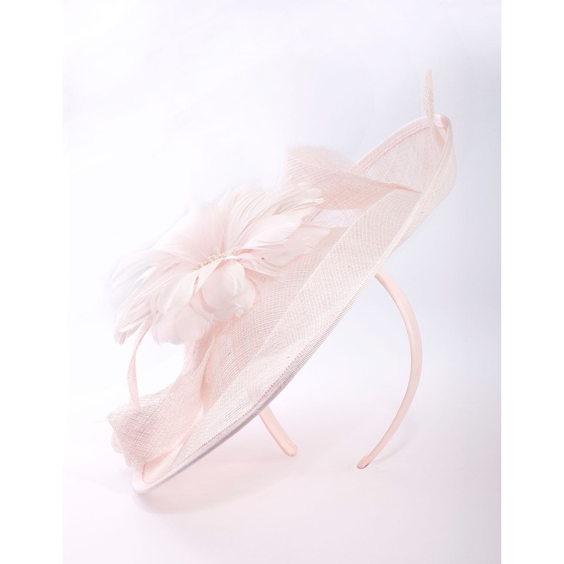 Blush Floral Boater Alice Band