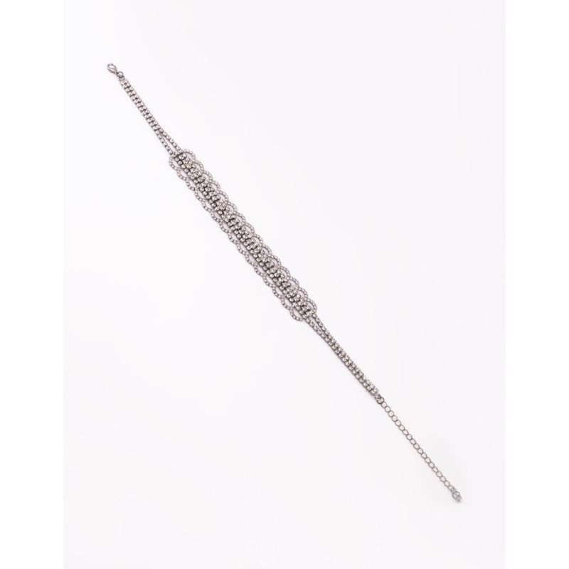 Gunmetal Diamante Choker