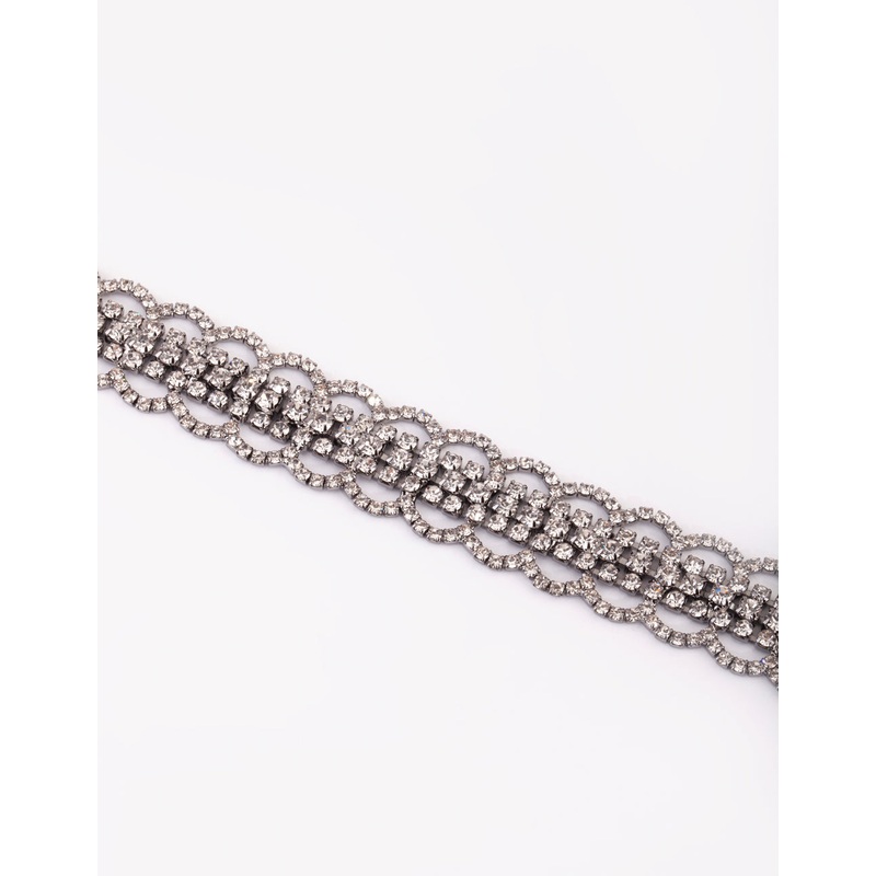 Gunmetal Diamante Choker