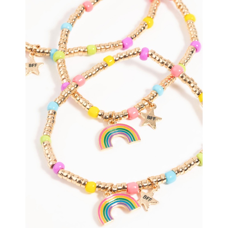 Kids Rainbow Star Best Friend Bracelet Pack