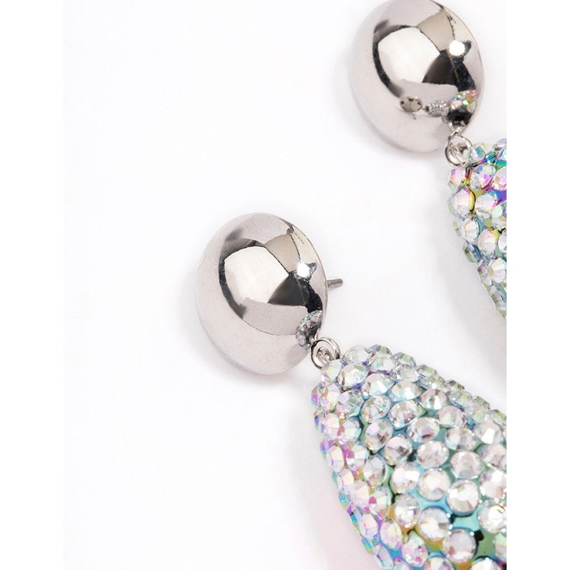 Opal Diamante Drop Earrings