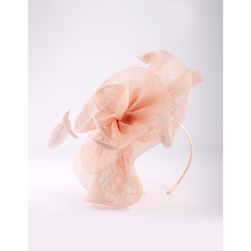 Pink Ruffle Saucer Headband