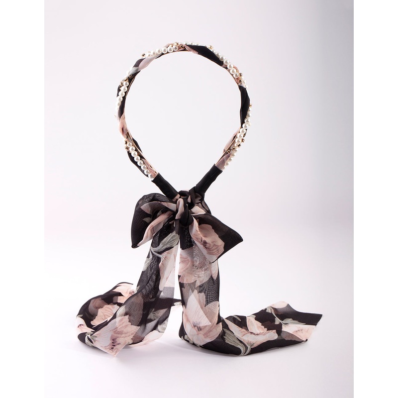 Twisted Diamante & Pearl Alice Band