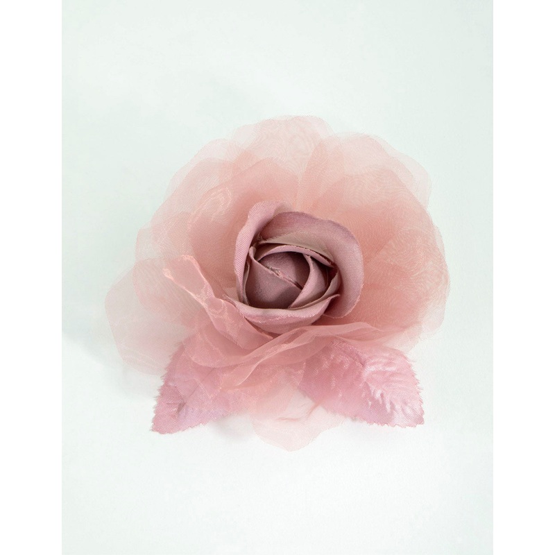 Mixed Fabric Rose Corsage