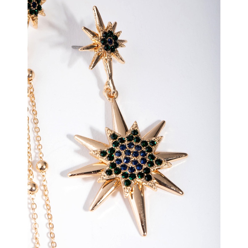 Mixed Metals Mismatched Celestial Earrings