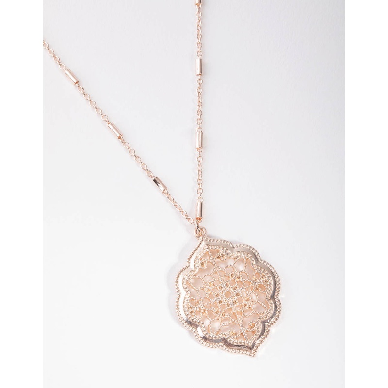Rose Gold Ornate Necklace