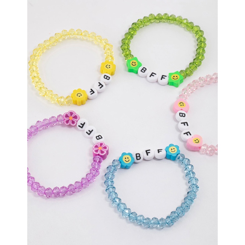 Kids Beaded BFF Stretch Bracelet 5-Pack