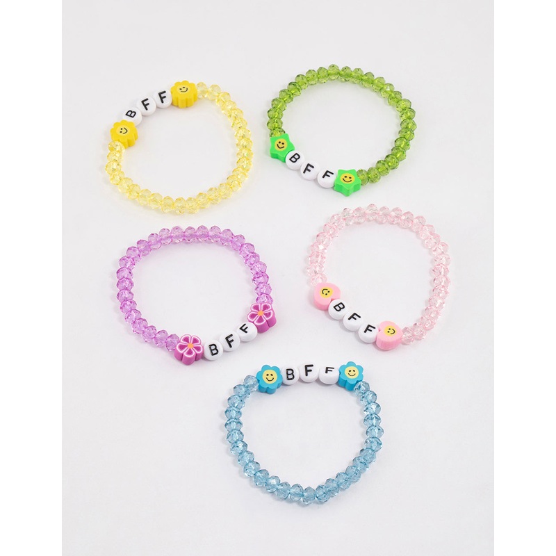 Kids Beaded BFF Stretch Bracelet 5-Pack