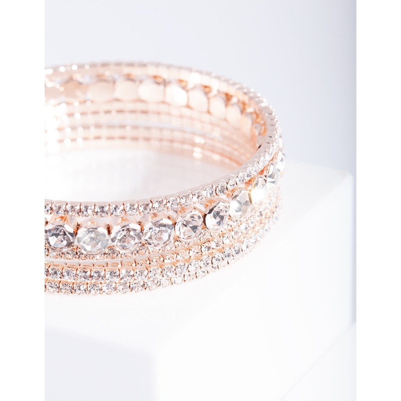 Rose Gold Multi Diamante Arm Cuff