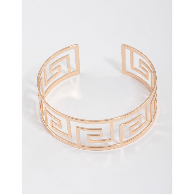Gold Greek Pattern Bangle