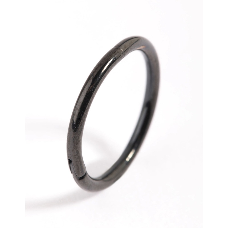 Matte Black Titanium Clicker Ring