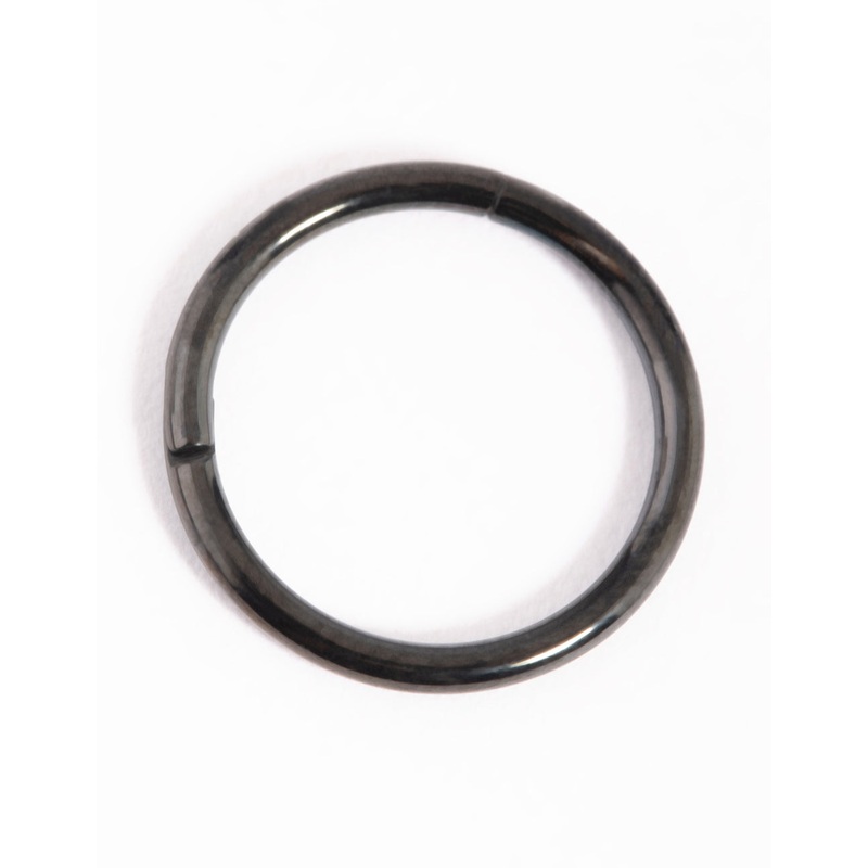 Matte Black Titanium Clicker Ring