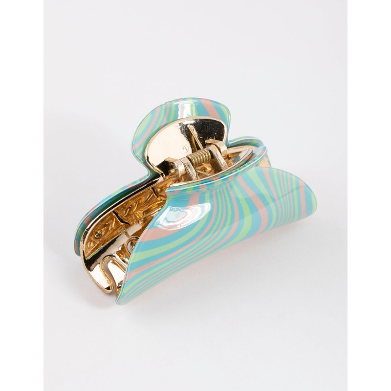 Pastel Swirl Hair Claw Clip