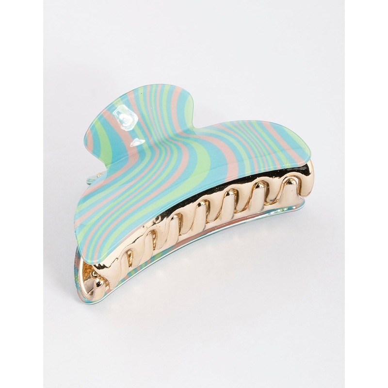 Pastel Swirl Hair Claw Clip