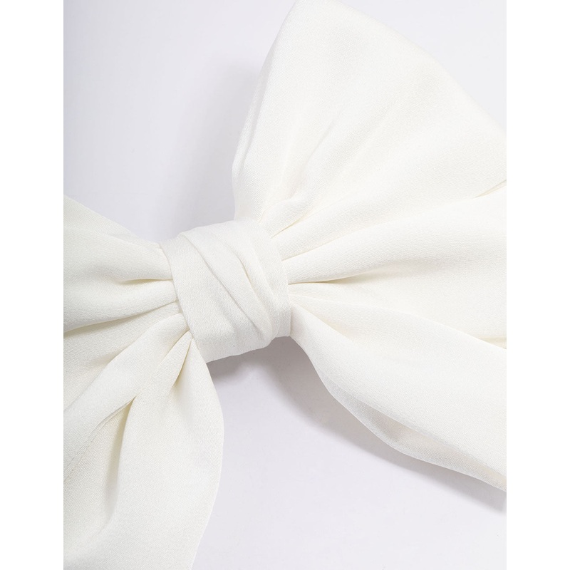 Fabric Pleated Bow Hair Clips