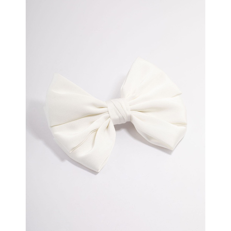 Fabric Pleated Bow Hair Clips