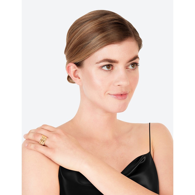 Waterproof Gold Plated Stainless Steel Plain Band Ring Pack