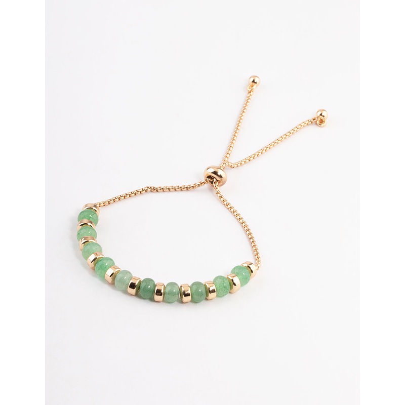 Gold Semi Precious Toggle Bracelet