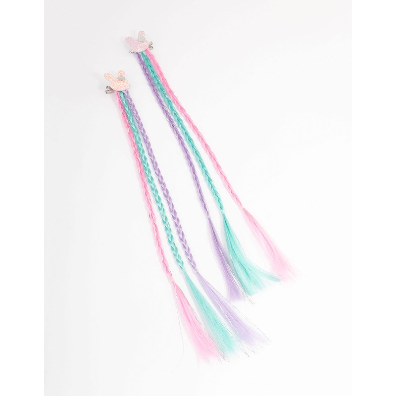 Kids Faux Hair Bunny Braid Clip