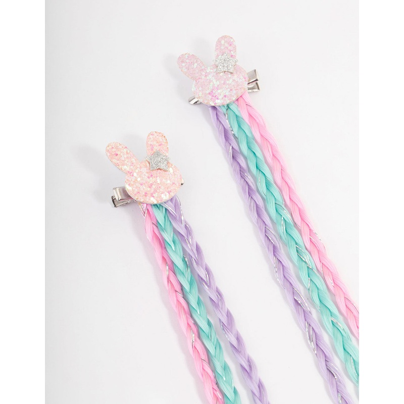 Kids Faux Hair Bunny Braid Clip