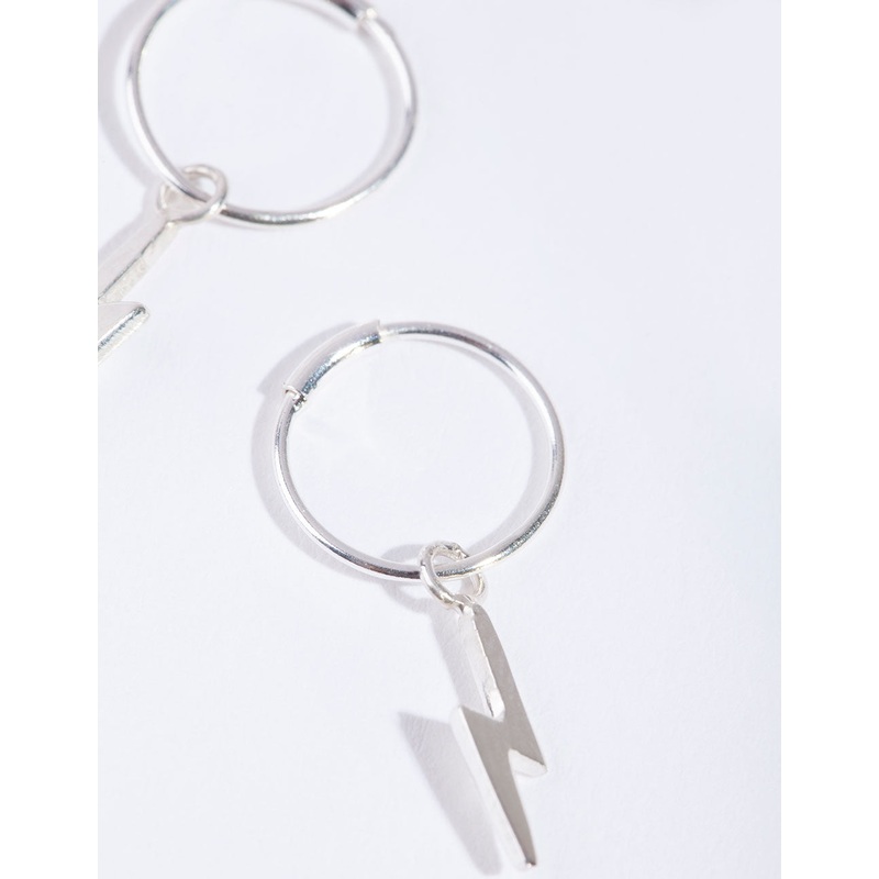 Sterling Silver Lightning Bolt Earrings