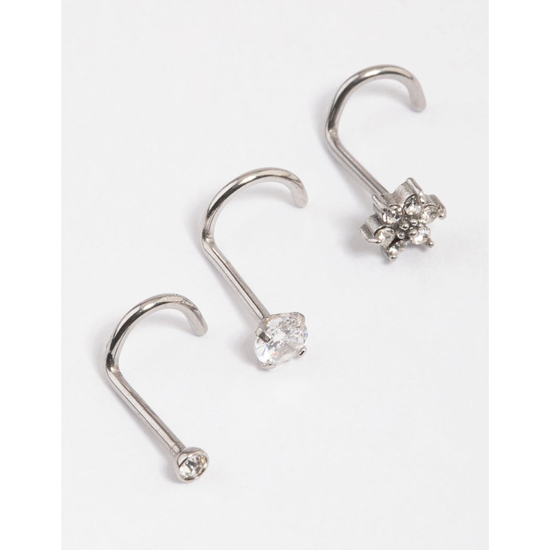 Surgical Steel Flower Nose Pack