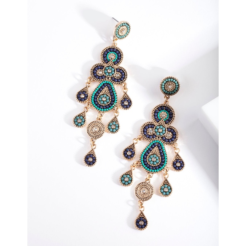 Antique Gold Bead Set Earrings