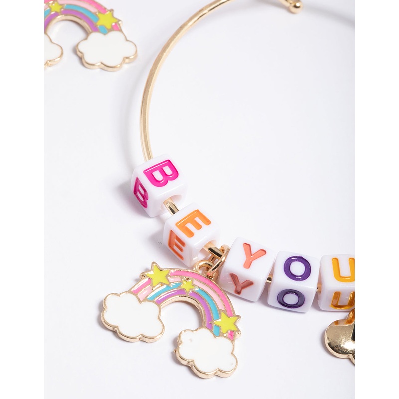Kids Bright Word BFF Cuff Bangle