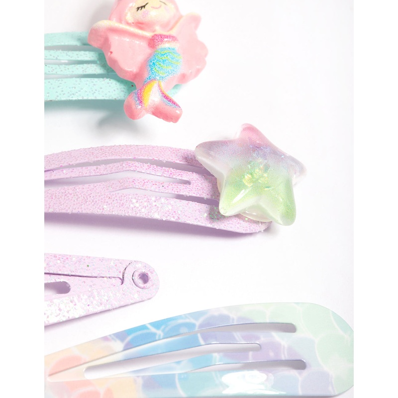 Kids Mermaid Scale Snaps 6-Pack