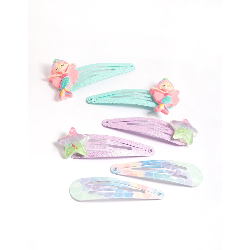 Kids Mermaid Scale Snaps 6-Pack
