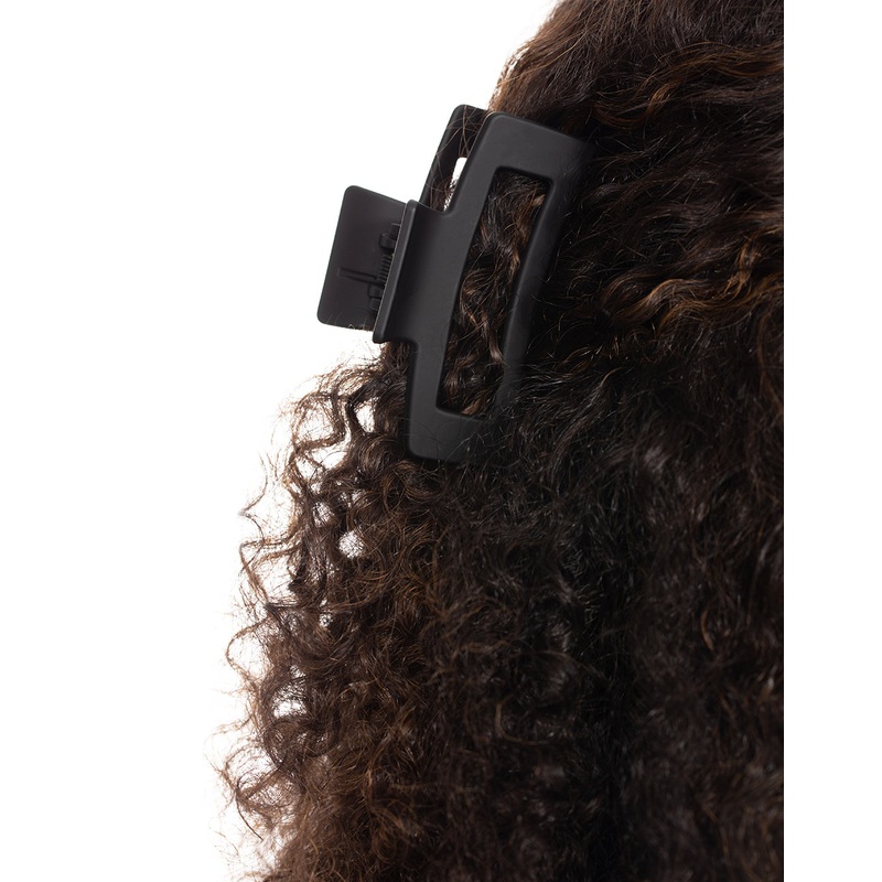 Matte Black Rectangle Outline Claw Clip