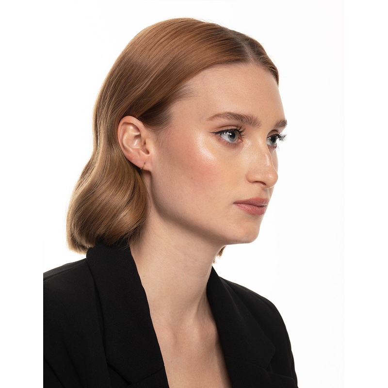 Gold Plated Titanium Cubic Zirconia 6mm Clicker