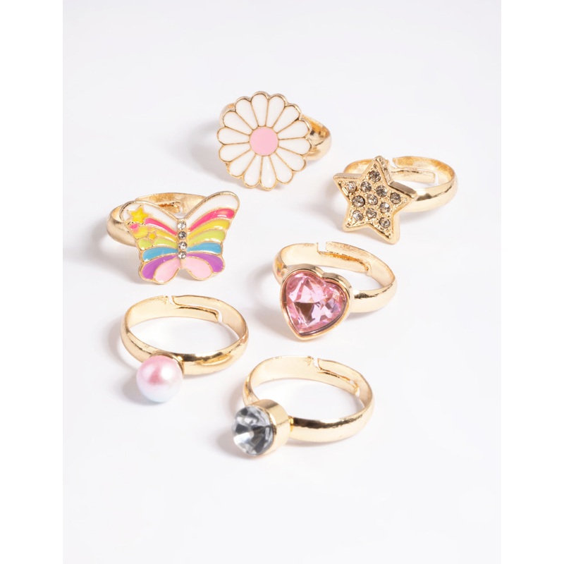 Kids Statement Adjustable Ring 6-Pack