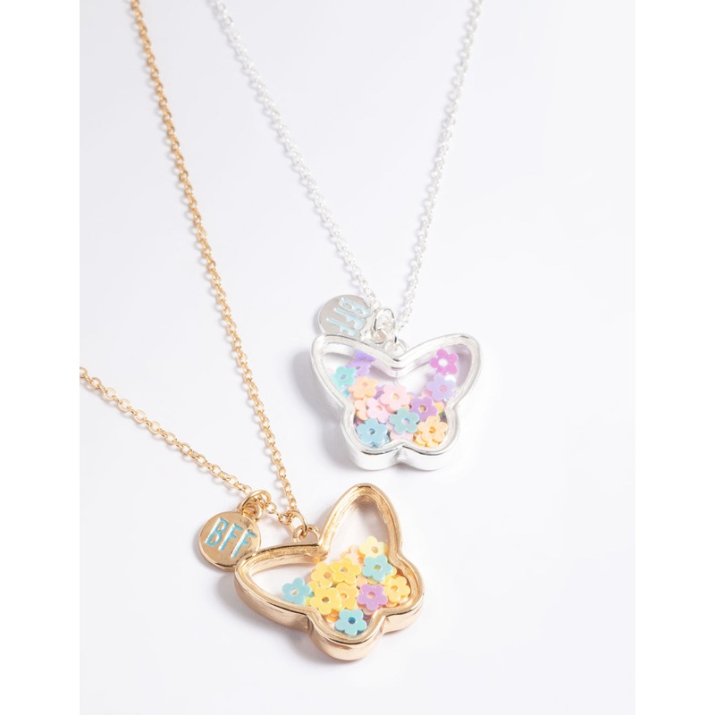 Mixed Butterfly Shaker Necklace Pack