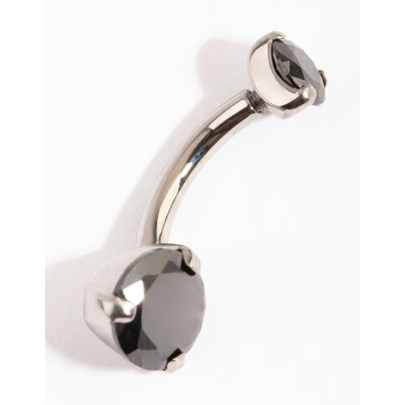 Black Titanium Belly Bar