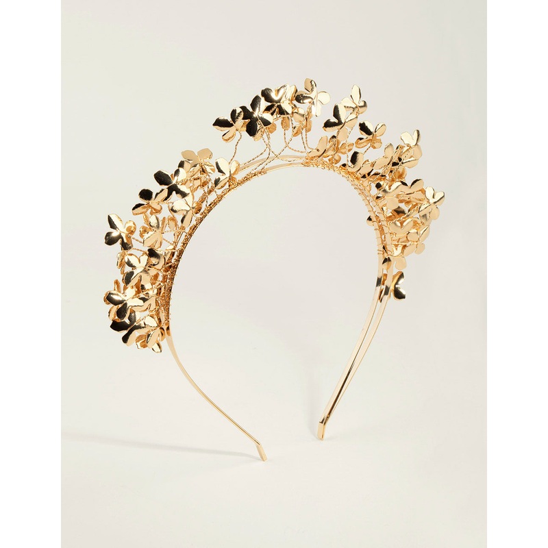Gold Mixed Metal Flower Crown