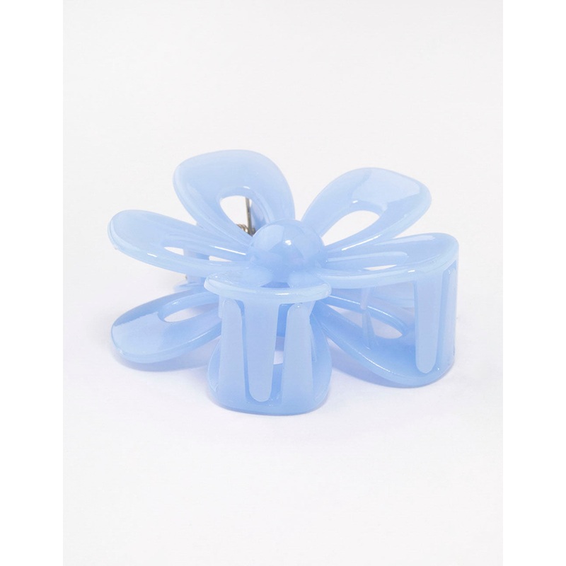 Blue Flower Hair Claw Clip