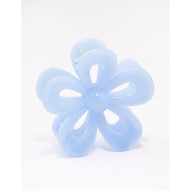 Blue Flower Hair Claw Clip