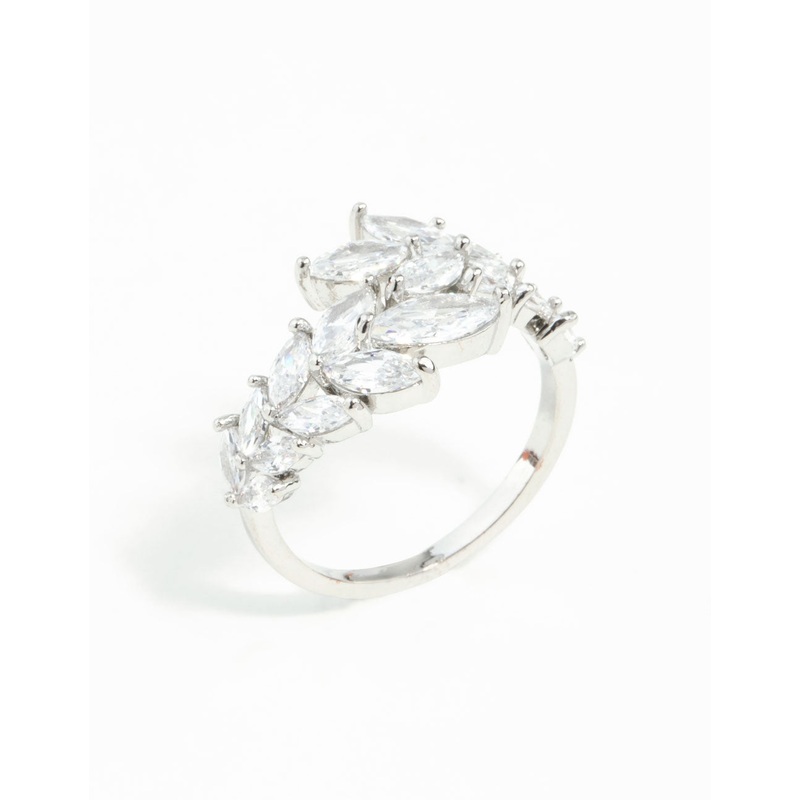 Cubic Zirconia Navette Wrap Ring