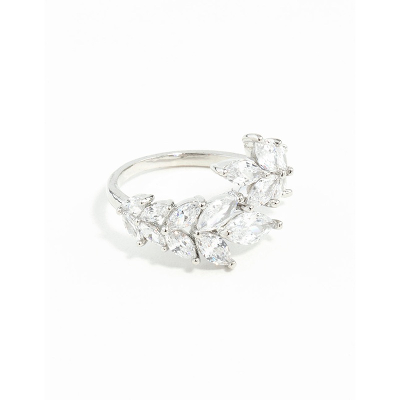 Cubic Zirconia Navette Wrap Ring