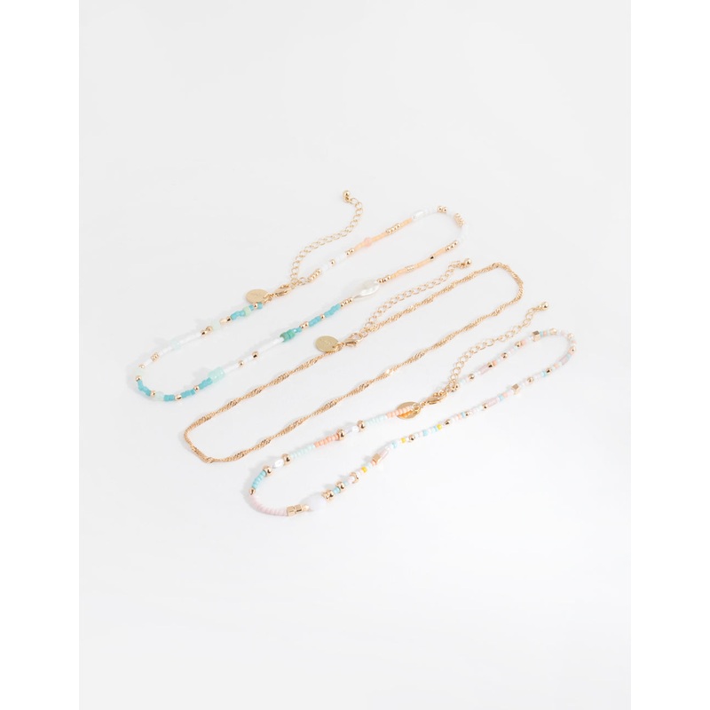 Gold Bead & Pearl Choker Pack