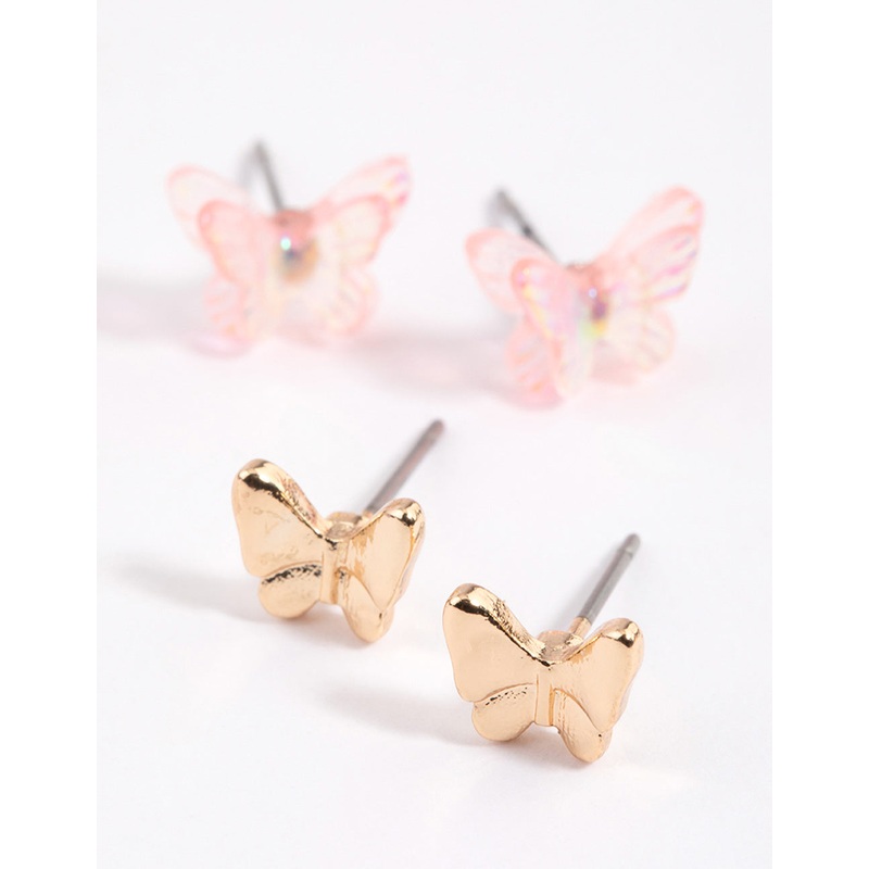 Pink Mixed Graduating Butterfly Earrings Pack