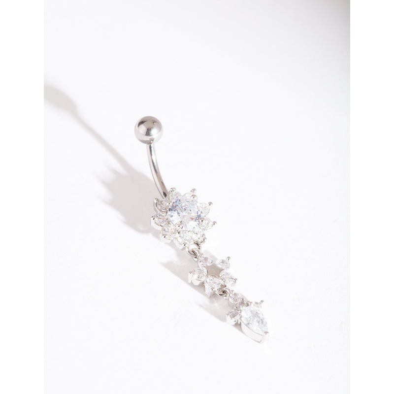 Titanium Multi Flower Belly Bar