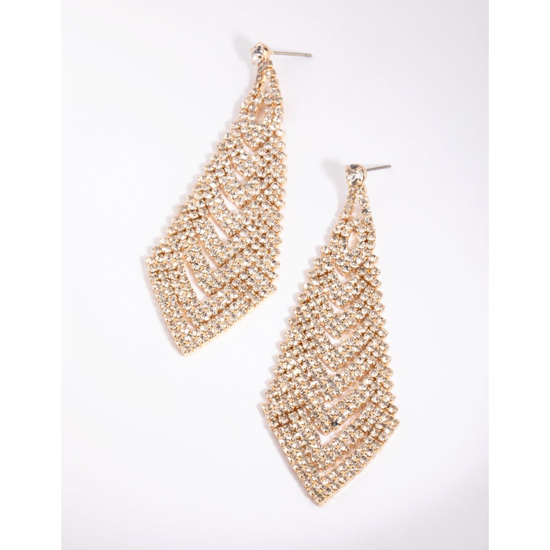 Triangular Diamante Earrings