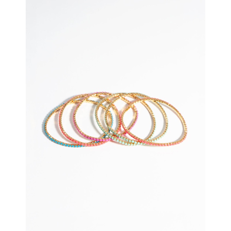 Kids Matte Fine Cupchain Stretch 6-Pack Bracelet