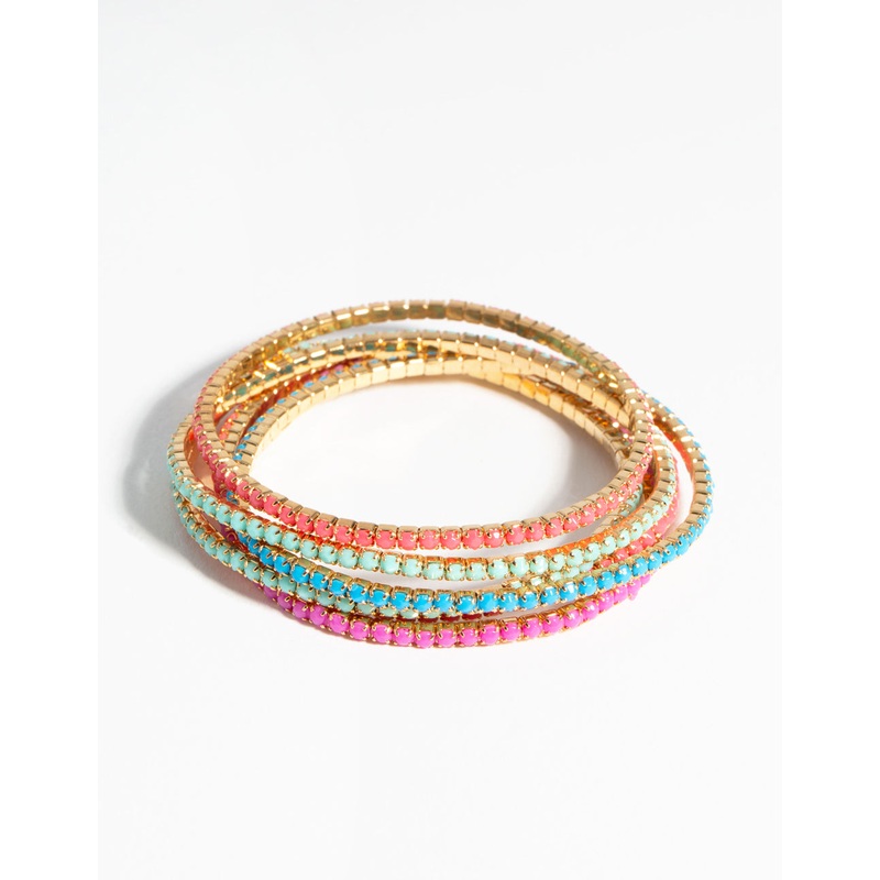 Kids Matte Fine Cupchain Stretch 6-Pack Bracelet