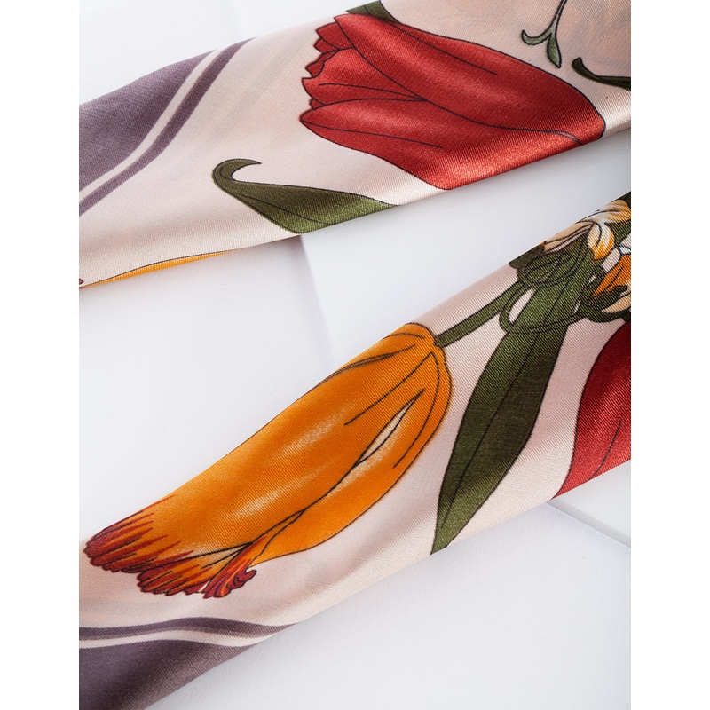 Blush Floral Neutral Bandana Hair Scarf