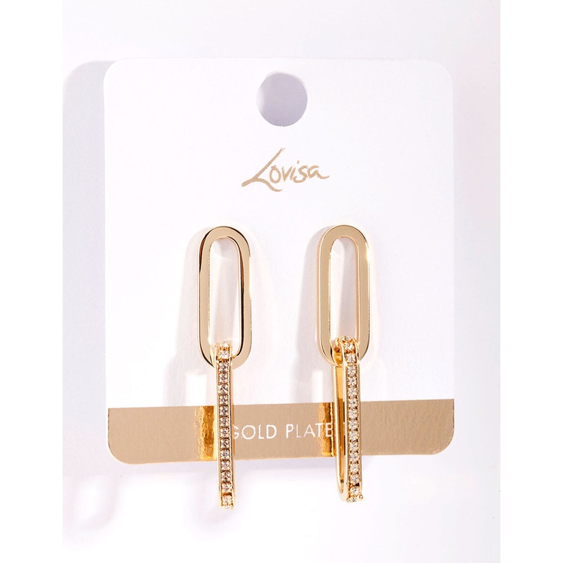 Gold Plated Drop Earrings